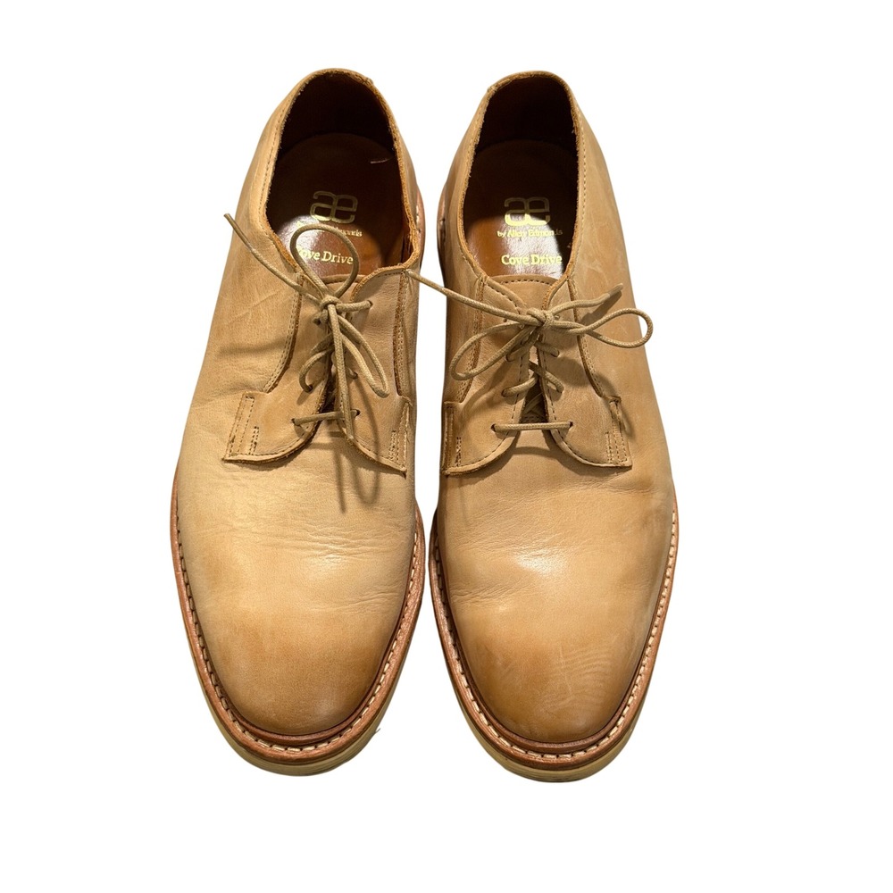 Allen Edmonds Cove Drive Derby Mens 10 Tan Leather Wedge Sole 6995